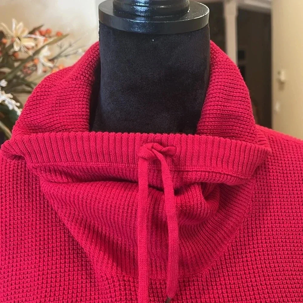 Lauren‎ Ralph Lauren Draw String Cowl Neck textured Sweater